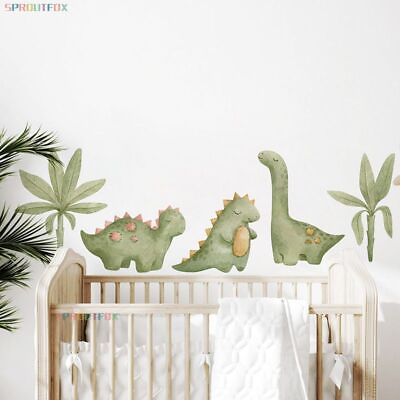#ad Large Dinosaurs Wall Stickers Kids Room Cartoons Playful Decorations Sticker $29.02