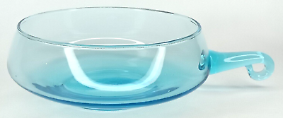 #ad Empoli Glass Handled Bowl Electric Blue Rare Mid Century Modern Home Decor $39.99