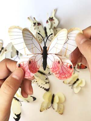 12pcs 3D Butterfly Sticker Ivory Wall Decals Butterflies Removable Mural Wall $4.95