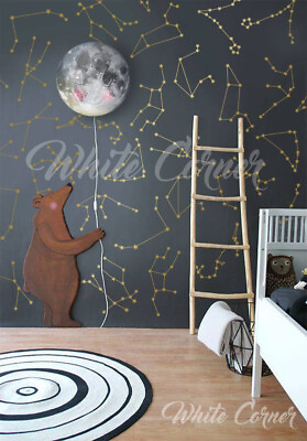 #ad 12 Zodiac Constellation Wall DecalsStar Decals Zodiac Gift Vinyl Wall Decal $48.99