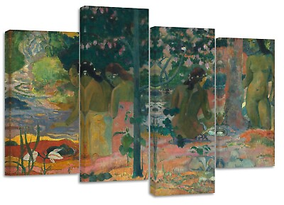 #ad the bathers paul gauguin canvas split prints on wooden bars GBP 44.00