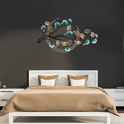 #ad Modern wall Ornament Metal Wall Nature Art Decor 3D Ginkgo Tree Leaf Wall Art $85.50