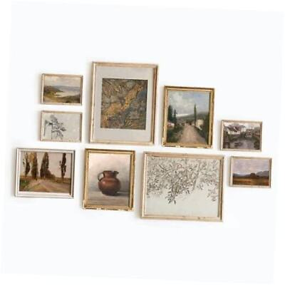 #ad #ad Set 9 Vintage Wall Decor French Country Gallery Wall Art Moody Vintage 2 $33.58