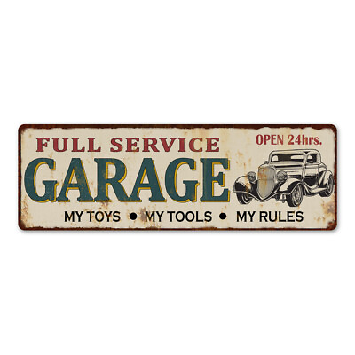 #ad #ad Full Service Garage Sign Decor Wall Art Signs Shop Mechanic 106180091036 $31.95
