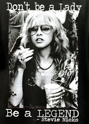 #ad #ad Vintage Dont Be A Lady Be A Lengend Stevie Nicks Shirt black shirt $16.99