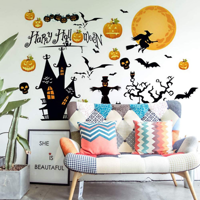 #ad Professional title: quot;Halloween themed Wall Decals for Home Decor Featuring Witc $15.70
