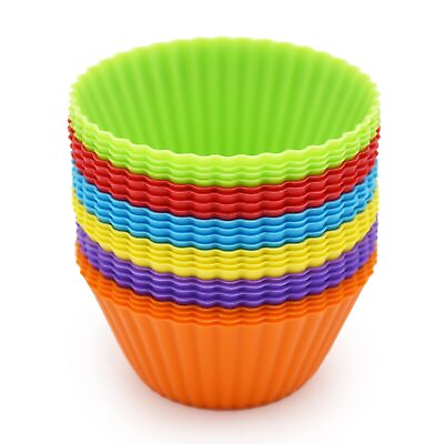 #ad #ad Silicone Cupcake Baking Cups 24 Pack Reusable amp; Non stick Muffin Cupcake Lin... $10.37