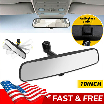#ad Universal Inner Inside Interior 10 Inch Rearview Rear View Mirror w Adhesive Kit $15.99