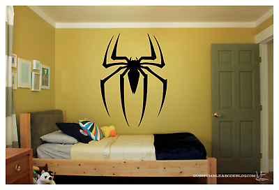 #ad Spiderman Logo Spider Wall Decal Mural Art Sticker 22quot;X31quot; Wall Art $26.95