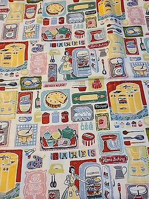 #ad Retro Bake Kitchen Fabric By The Henley Studio $14.99 Per 1 2 Yd. $14.99