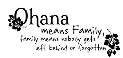 #ad Ohana Means Family Family Means Nobody Gets Left behind or Forgotten Black Viny $7.00