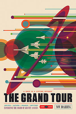 #ad #ad NASA The Grand Tour Space Tourism Travel Poster Voyager JPL Large Wall Art Print $13.95