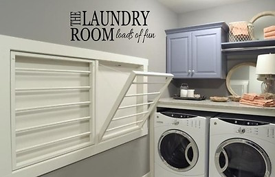 #ad THE LAUNDRY ROOM LOADS OF FUN Vinyl Wall Art Decal Lettering Words Quote Saying $11.11