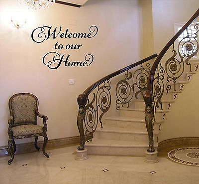 #ad WELCOME TO OUR HOME VINYL WALL ART DECAL STICKER QUOTE DECOR WORDS LETTERING $14.89