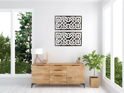 #ad 2pc Black Celtic Knot Print Wall Decal Modern Home Decor Wall Art Sticker Sale $27.99