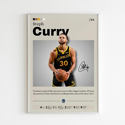 #ad Steph Curry poster Golden State Warriors wall art basketball print Curry art $26.91