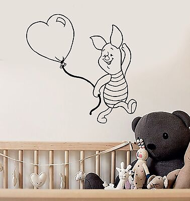 #ad Wall Stickers Vinyl Decal Winnie The Pooh Cartoon Piglet Kids Baby Room ig1040 $29.99
