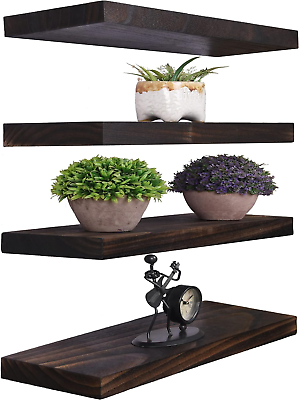 #ad #ad Wood Floating Shelves for Wall Decor Rustic Wall Shelves for Bedroom Bathroom K $23.99