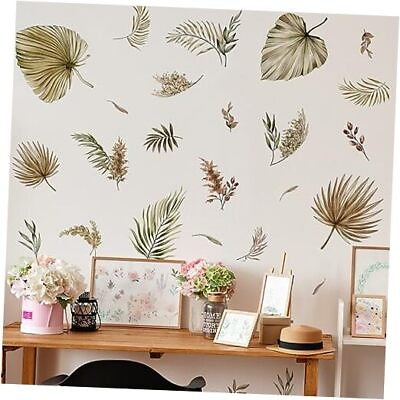 #ad #ad Large Wall Decals Fall Leaf Wall Stickers for Living Room Boho Palm Leaves $28.16