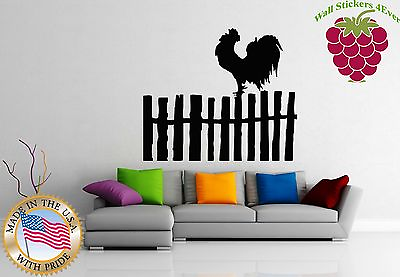 #ad Wall Stickers Vinyl Decal Rooster Country Side Farm ig990 $29.99