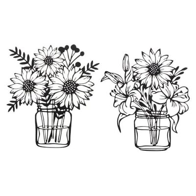 #ad #ad Set of 2 Metal Flowers Wall Art Sunflowers Wall Decor Floral Home Decorations $36.09