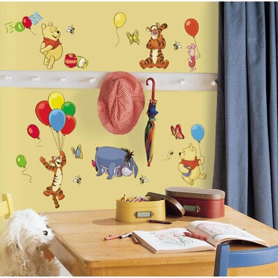 #ad Winnie The Pooh amp; Friends 38 Wall Decals baby Nursery Room Decor Disney Stickers $16.99