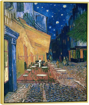 #ad Framed Wall Art Canvas Prints of Cafe Terrace at Night Canvas Prints Wall Art by $53.72