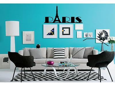 #ad PARIS Girls Wall Decal Sticker Quote DIY Vinyl Home Decor Words Letters $11.88