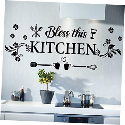 #ad Kitchen Wall Decor Sticker Kitchen Quotes Bless This Kitchen Wall Decals $19.18