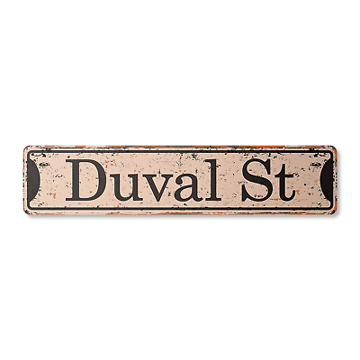 #ad DUVAL ST Vintage Street Sign Childrens Name Room Metal Sign $10.99
