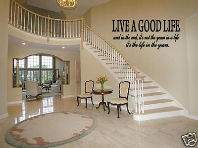 #ad LIVE A GOOD LIFE Vinyl Wall Art Decal Home Decor Words Lettering $12.82