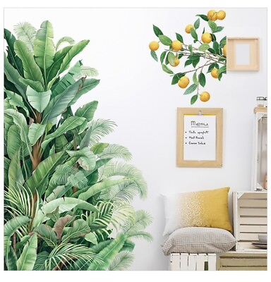#ad Wall Sticker Green Leaves Fruits Decal Vinyl Mural Art Living Bedroom Home Decor $19.99
