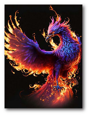 #ad Phoenix Fire 5D Picture Diamond Painting Kit Drill Embroidery Wall Decor DIY Art $59.53