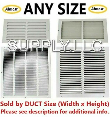 AC Heat Air Return Vent Cover Grille 6quot; 30quot; Duct Size Steel Ceiling Wall White $30.91