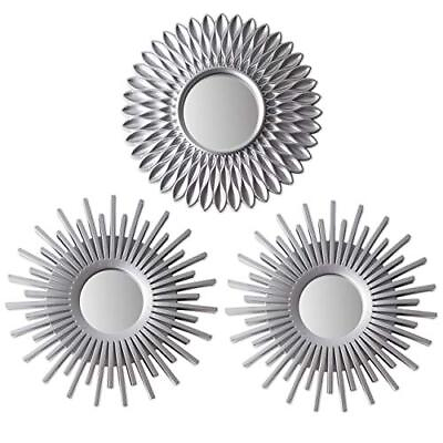 #ad Wall Mirrors Pack of 3 Silver Mirrors for Living Room Home Decor for Bedroom ... $26.17