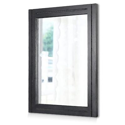 #ad Black Mirrors for Wall Rectangle Wood Framed Mirror Decorative Wall Hanging M... $32.32