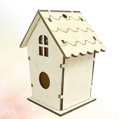 #ad #ad Corrugated Metal Sheets Birdhouse Decor Wooden Bird Nesting Box Clear Bird House $8.84