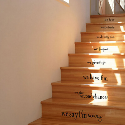 #ad #ad Wall Decals For Bedroom Inspirational PVC Stairs Decals Removable And Waterproof $9.14