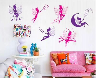 #ad Butterfly Angel Fairy Star Wall decals Removable sticker kids girl nursery decor $19.99