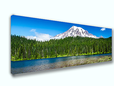 #ad Mount Rainier National Park Panoramic Picture Canvas Print Home Decor Wall Art $32.50