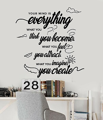 #ad Vinyl Wall Decal Inspiration Quote Mind Phrase Room Home Stickers Mural g5145 $49.99