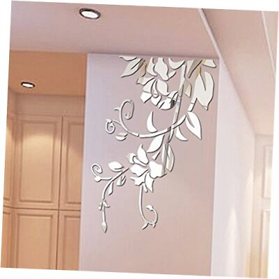 #ad Wall Stickers for Living Room Art Decal Mirror Flower DIY Self Adhesive Wall $13.16