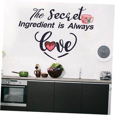 #ad Kitchen Wall Decor Decals Family Love Quotes The Secret Ingredient is Always $20.65