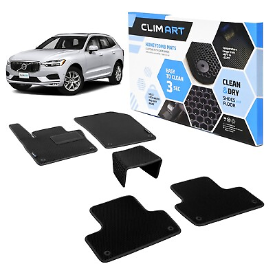 #ad CLIM ART Floor Liners All Weather Mats for 2018 2024 Volvo XC60 Black Black $89.09