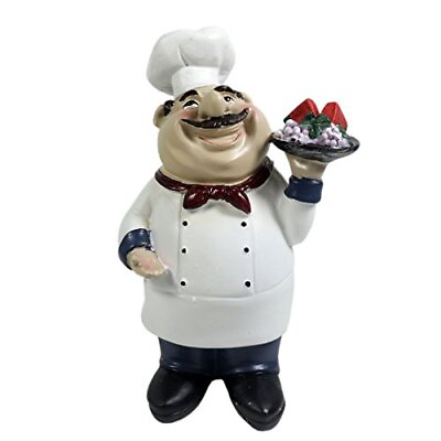 #ad Italian Chef Figurines Kitchen Decor Cooking Chef With Fruit Figurine Counter To $24.69
