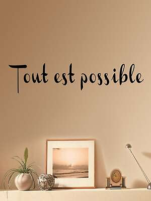 #ad Tout est possible Self Adhesive Wall Art Sticker For Home Decor $7.64