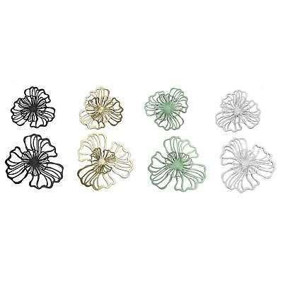 #ad Wall Decor Flower Floral Wall Hanging Decor Flower Wall Sign Metal Wall Art $7.77