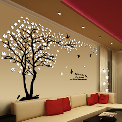 #ad Lovers Tree Acrylic Wall Stickers Room TV Sofa Wall 3D Art Accessories Decor $119.79