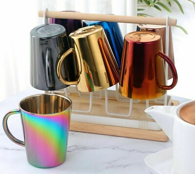 Double Wall Coffee Mug Stainless Steel Tumbler Milk Tea Cups Double Water Mugs $21.33