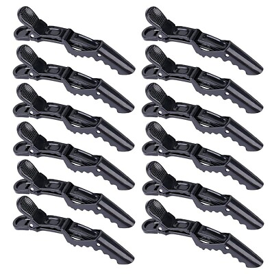 #ad 12pcs Hair clips for StylingWide Teeth amp; Double Hinged DesignAlligator Styling $5.49